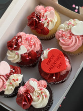 Load image into Gallery viewer, Deluxe Valentine’s Cupcakes (6 Pack)
